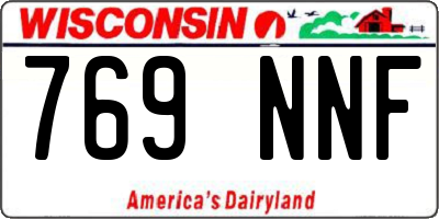 WI license plate 769NNF