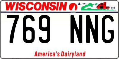WI license plate 769NNG
