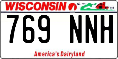 WI license plate 769NNH