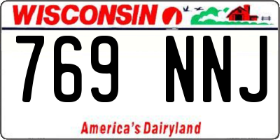 WI license plate 769NNJ