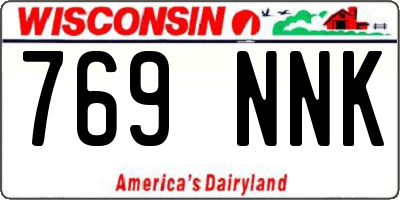 WI license plate 769NNK