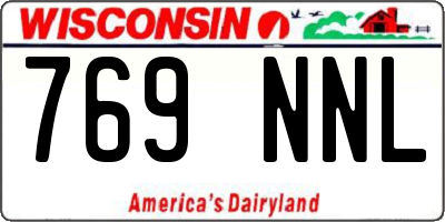 WI license plate 769NNL
