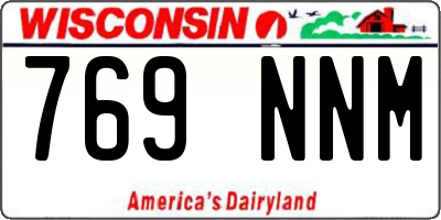 WI license plate 769NNM