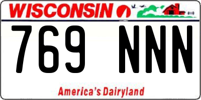 WI license plate 769NNN