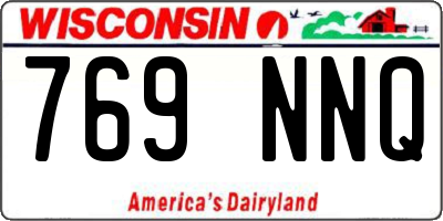 WI license plate 769NNQ