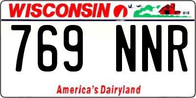 WI license plate 769NNR