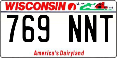 WI license plate 769NNT
