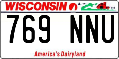 WI license plate 769NNU