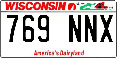 WI license plate 769NNX