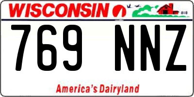 WI license plate 769NNZ