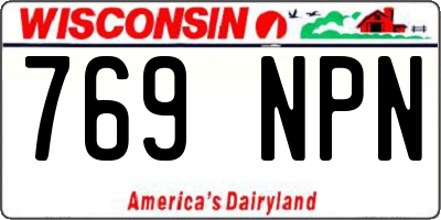WI license plate 769NPN