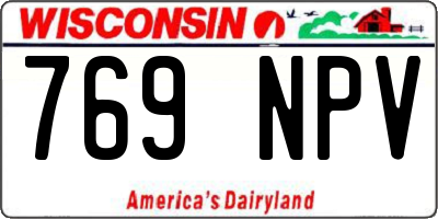 WI license plate 769NPV