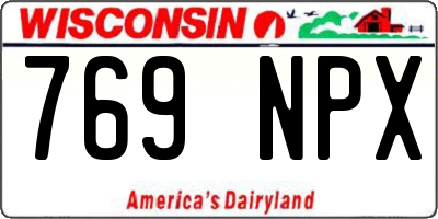 WI license plate 769NPX