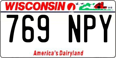WI license plate 769NPY