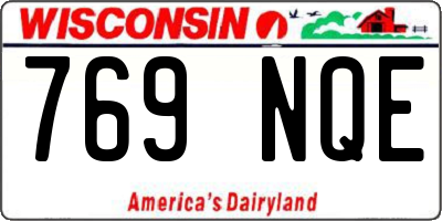 WI license plate 769NQE