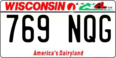 WI license plate 769NQG