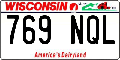 WI license plate 769NQL