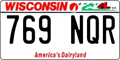 WI license plate 769NQR