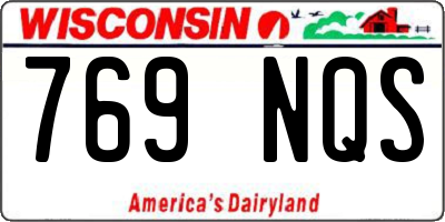 WI license plate 769NQS