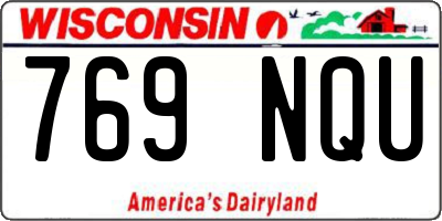 WI license plate 769NQU