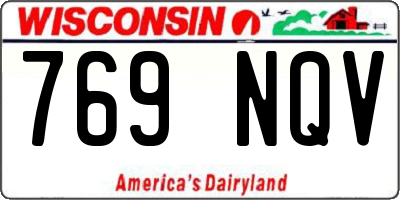 WI license plate 769NQV