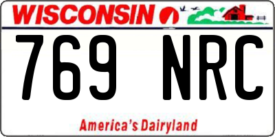 WI license plate 769NRC