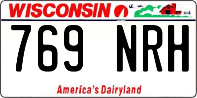 WI license plate 769NRH