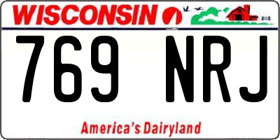 WI license plate 769NRJ