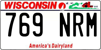 WI license plate 769NRM