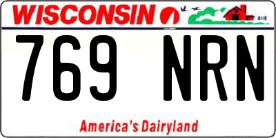 WI license plate 769NRN