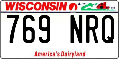 WI license plate 769NRQ