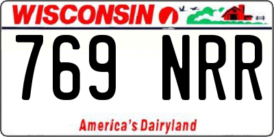 WI license plate 769NRR