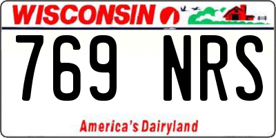WI license plate 769NRS