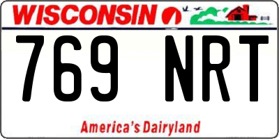 WI license plate 769NRT