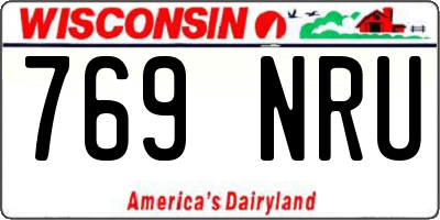 WI license plate 769NRU
