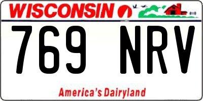 WI license plate 769NRV