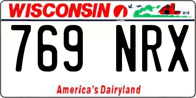 WI license plate 769NRX
