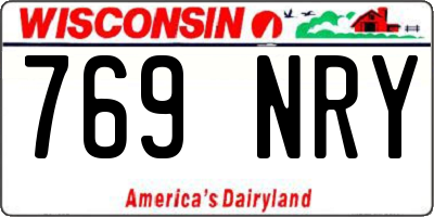 WI license plate 769NRY