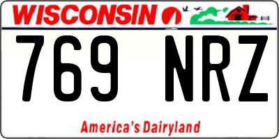 WI license plate 769NRZ