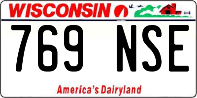 WI license plate 769NSE