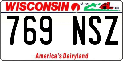 WI license plate 769NSZ