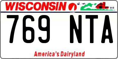 WI license plate 769NTA