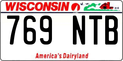 WI license plate 769NTB