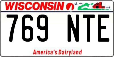 WI license plate 769NTE