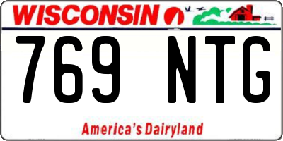 WI license plate 769NTG