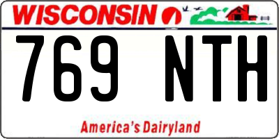 WI license plate 769NTH