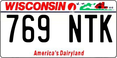 WI license plate 769NTK