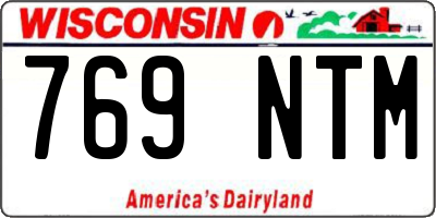 WI license plate 769NTM