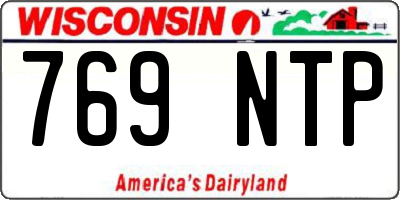 WI license plate 769NTP
