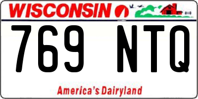 WI license plate 769NTQ